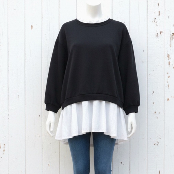 SHEIN Tops - SHEIN Mock Layer Sweatshirt 3X